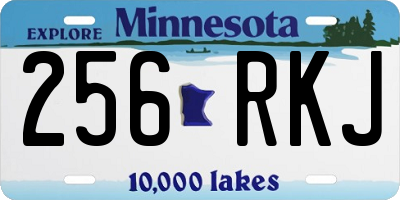 MN license plate 256RKJ