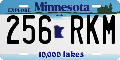 MN license plate 256RKM