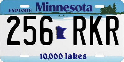 MN license plate 256RKR
