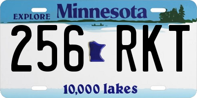 MN license plate 256RKT