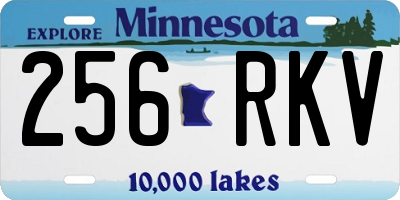 MN license plate 256RKV