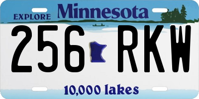 MN license plate 256RKW
