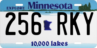 MN license plate 256RKY