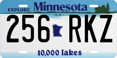 MN license plate 256RKZ