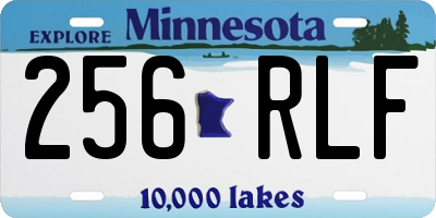 MN license plate 256RLF