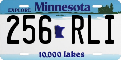 MN license plate 256RLI