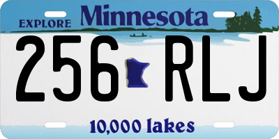 MN license plate 256RLJ