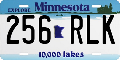 MN license plate 256RLK