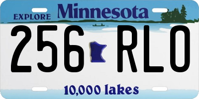 MN license plate 256RLO