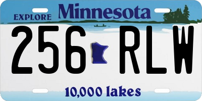 MN license plate 256RLW