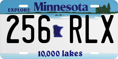 MN license plate 256RLX
