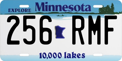 MN license plate 256RMF