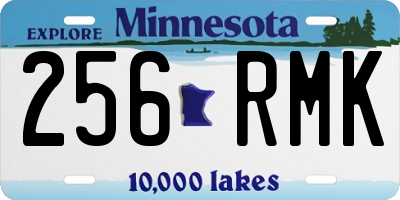 MN license plate 256RMK