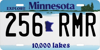 MN license plate 256RMR
