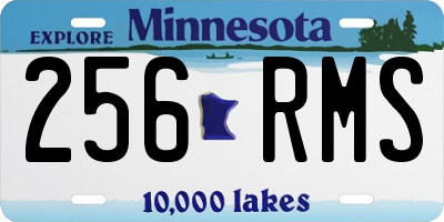 MN license plate 256RMS