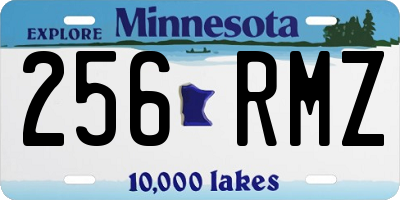 MN license plate 256RMZ