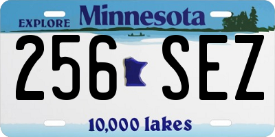 MN license plate 256SEZ