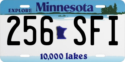 MN license plate 256SFI