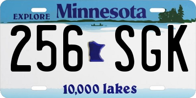 MN license plate 256SGK