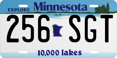 MN license plate 256SGT