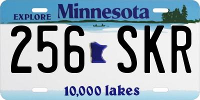 MN license plate 256SKR