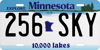 MN license plate 256SKY