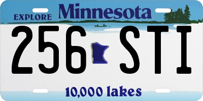 MN license plate 256STI
