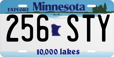 MN license plate 256STY