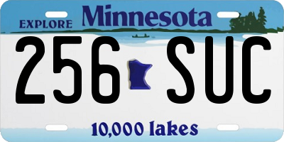 MN license plate 256SUC