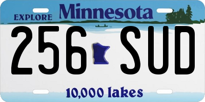 MN license plate 256SUD