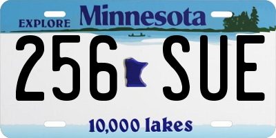 MN license plate 256SUE