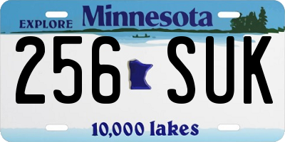 MN license plate 256SUK
