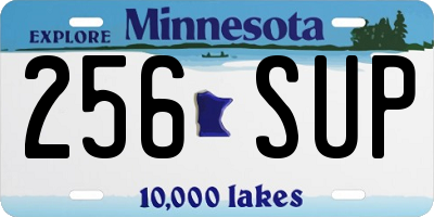 MN license plate 256SUP