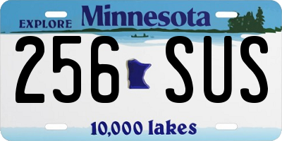 MN license plate 256SUS