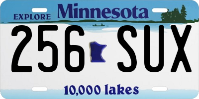 MN license plate 256SUX