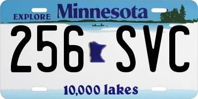 MN license plate 256SVC