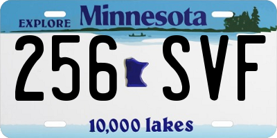 MN license plate 256SVF