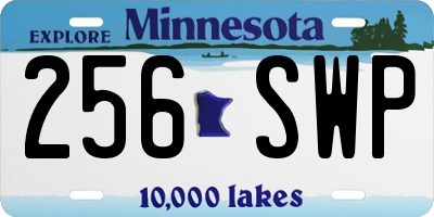 MN license plate 256SWP