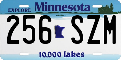 MN license plate 256SZM