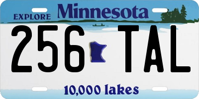 MN license plate 256TAL