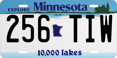 MN license plate 256TIW