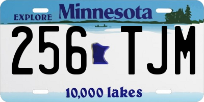 MN license plate 256TJM