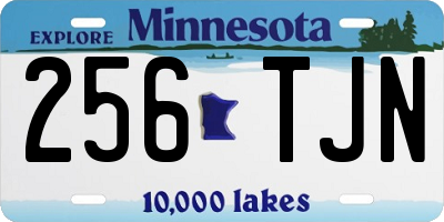 MN license plate 256TJN