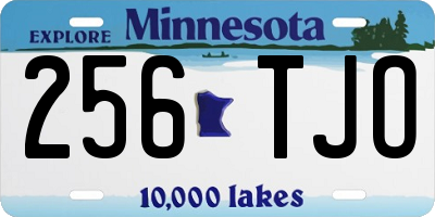 MN license plate 256TJO
