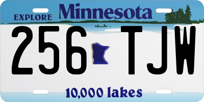 MN license plate 256TJW