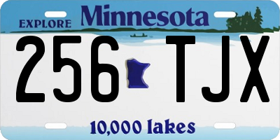 MN license plate 256TJX