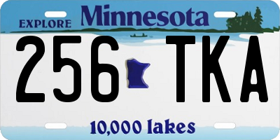 MN license plate 256TKA