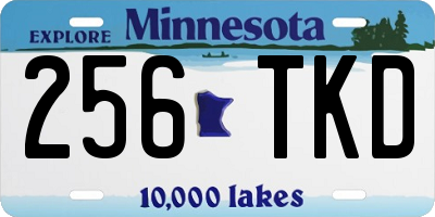 MN license plate 256TKD