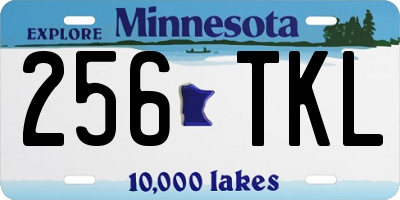 MN license plate 256TKL
