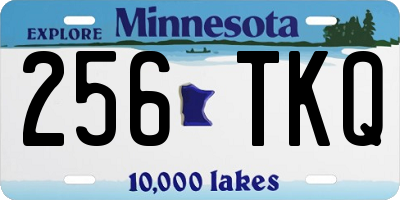 MN license plate 256TKQ